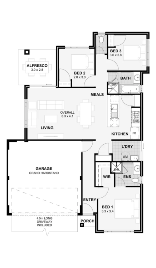 Floorplan for The Rise